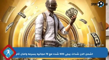 اشحن الآن شدات ببجي 600 شدة مع 78 مجانية بسرعة وأمان تام